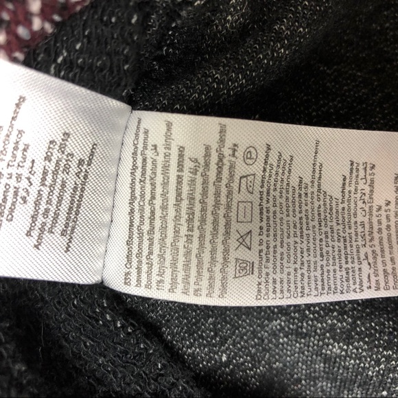 ONLY Black/Maroon Textured Raglan Sweatshirt Size M - Picture 13 of 13